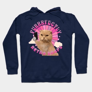 purrfectly retro snaps Hoodie